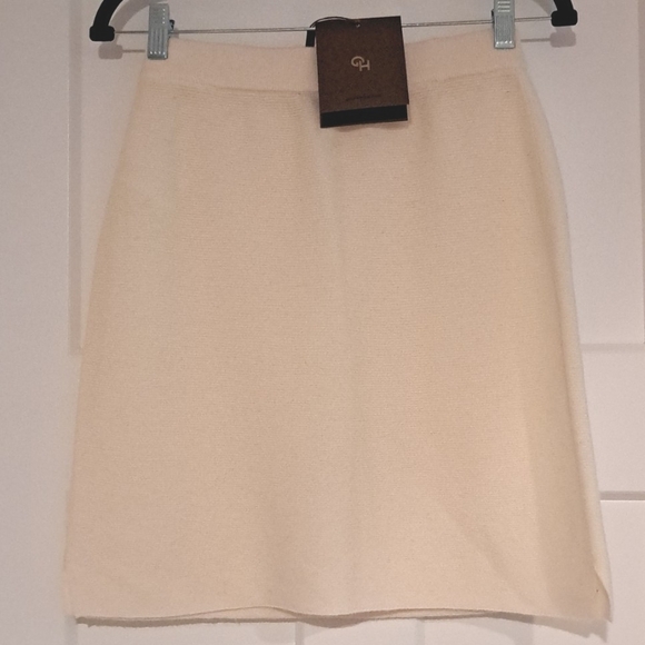 NWT Cashmere Knit Mini Skirt (Ivory) - Gentle Herd - Picture 4 of 6